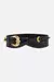 STUDDED BUCKLE BELT SOLID BLACK