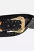 STUDDED BUCKLE BELT SOLID BLACK - comprar en línea