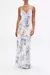 V NECK FULL LENGTH BIAS SLIP DRESS PAINT ME POSITANO
