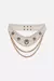 BELT W/LEOPARD HARDWARE AND CHAINS SOLID WHITE