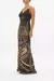 V NECK LONG BIAS SLIP DRESS WITH TRAIN NOUVEAU NOIR en internet