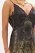 V NECK LONG BIAS SLIP DRESS WITH TRAIN NOUVEAU NOIR - tienda en línea