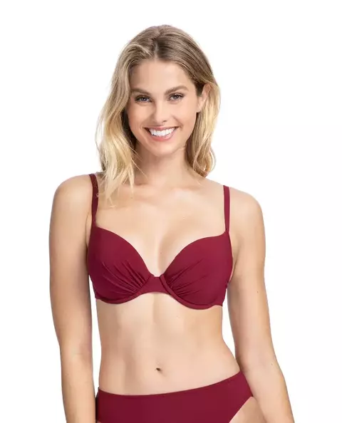 BIKINI TUTTI FRUTTI ROJO MERLOT COPA DURA "D"