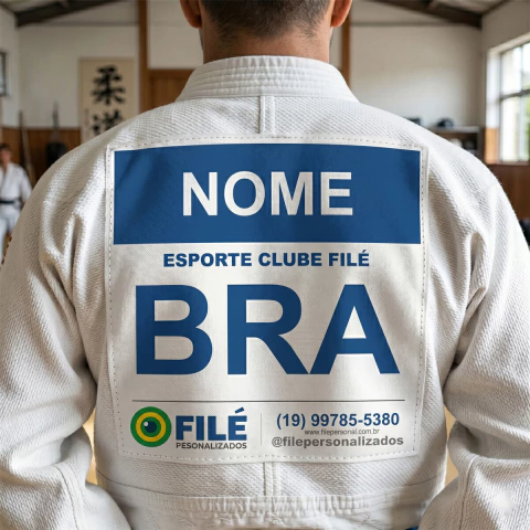 Patch Back Number Escudo Nome Costas Judô e Jiu-Jitsu Personalizado - comprar online