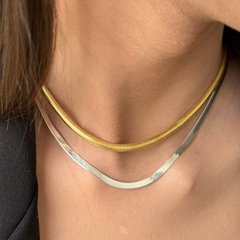 Imagem do Choker Malha Roliça Banhado a Ouro 18K