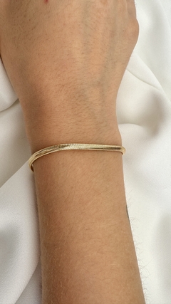 Pulseira Malha Roliça Banhada a Ouro 18K - loja online