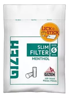GIZEH FILTRO MENTOL X120