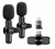 2 Unids Micrófono Inalámbrico Lavalier Para iPhone Y Type-c
