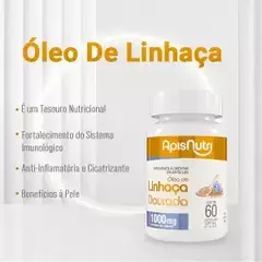 Óleo De Linhaça 1000mg 60 Cáps - ApisNutri na internet