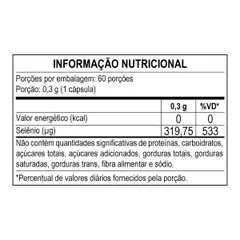 Suplemento Mineral de Selênio 280mg 60 Cáps - ApisNutri - comprar online