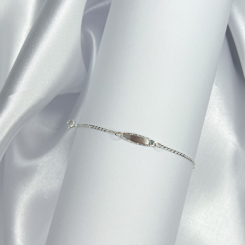 Pulseira Plaquinha Arredondada