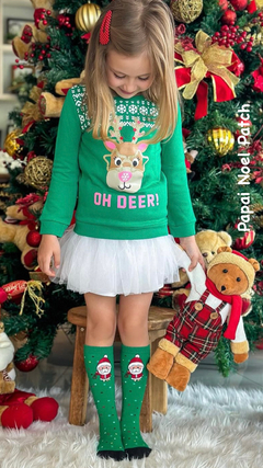 Meia 3/4 Papai Noel Patch na internet