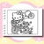 Imagem do Livro de Colorir Hello Kitty