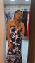 Vestido longo florido azul roaul