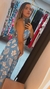Vestido longo florido azul bebê