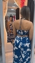 Vestido longo florido azul roaul - comprar online