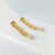 Brinco Folha Gota Cristal - Semijoia Banhada a Ouro 18K - 001346 na internet