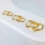 Trio de Brincos Coração Clic - Semijoia Banhada a Ouro 18K - 001577 - comprar online