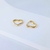 Trio de Brincos Coração Clic - Semijoia Banhada a Ouro 18K - 001577 - loja online