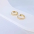 Trio de Brincos Argolas Lisas Clic - Semijoia Banhada a Ouro 18K - 001532 na internet