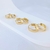 Trio de Brincos Argolas Lisas Clic - Semijoia Banhada a Ouro 18K - 001532 - comprar online