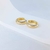 Trio de Brincos Argolas Clic Cravejado com Zircônias - Semijoia Banhada a Ouro 18K - 001625 na internet
