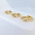 Trio de Brincos Argolas Clic Cravejado com Zircônias - Semijoia Banhada a Ouro 18K - 001625 - comprar online