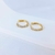 Brincos Duplo Argolas Clic Uma Fileira de Zircônias - Semijoia Banhada a Ouro 18K - 001627 na internet