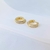 Brinco Argola Clic Duas Fileiras de Zircônias - Semijoia Banhada a Ouro 18K - 001494 na internet