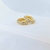 Brinco Argola Clic Duas Fileiras de Zircônias - Semijoia Banhada a Ouro 18K - 001494 - comprar online