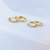 Brincos Duplo Argolas Clic Uma Fileira de Zircônias - Semijoia Banhada a Ouro 18K - 001627 - comprar online