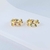 Brinco Argola Clic Folha com Zircônias - Semijoia Banhada a Ouro 18K ou Prata - 001618 - comprar online