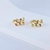 Brinco Argola Clic Folha com Zircônias - Semijoia Banhada a Ouro 18K ou Prata - 001618 - La Roma Presentes