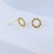 Brinco Arco com Zircônias - Semijoia Banhada a Ouro 18K ou Prata - 001616 - La Roma Presentes