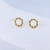 Brinco Arco com Zircônias - Semijoia Banhada a Ouro 18K ou Prata - 001616 - comprar online