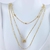Colar Triplo Gota com Zircônia - Semijoia Banhada a Ouro 18K - 001603 na internet