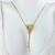 Colar Gravata Coração com Zircônias - Semijoia Banhada a Ouro 18K - 001585 - La Roma Presentes