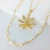 Colar Duplo Pérola Pingente Margarida com Zircônias - Semijoia Banhada a Ouro 18K - 001601 - comprar online