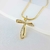 Colar Cordão Cruz com Zircônias - Semijoia Banhada a Ouro 18K - 001607 - comprar online