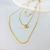Colar Triplo Gota com Zircônia - Semijoia Banhada a Ouro 18K - 001603 - comprar online