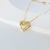 Colar Coração Love com Zircônias - Semijoia Banhada a Ouro 18K - 001307 - La Roma Presentes