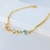 Pulseira Infantil Designer Cristal Colors - Semijoia Banhada a Ouro 18K - 02451501 - comprar online