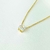 Colar Ponto de Luz Quadrado – Semijoia Banhada a Ouro 18K - 001297 - comprar online