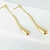 Brinco Gota Orgânica Alongada – Semijoia Banhada a Ouro 18K - 001737 na internet