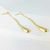Brinco Gota Orgânica Alongada – Semijoia Banhada a Ouro 18K - 001737 - La Roma Presentes