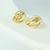 Brinco Designer Círculo Orgânico – Semijoia Banhada a Ouro 18K - 001739 - comprar online