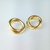 Brinco Argola Entrelaçada – Semijoia Banhada a Ouro 18K - 001808