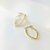 Brinco Argola Geométrica Elíptico Fecho Italiano – Semijoia Banhada a Ouro 18K - 001795 - comprar online