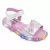SANDALIA PAMPILI 697 LULLI LED BRANCO/ROSA DANONE SINT - Pampili - Joaquim e Maria Kids Store