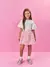 CONJ BLUSA E SAIA NATURAL/ROSA PLIE - Cinti - comprar online